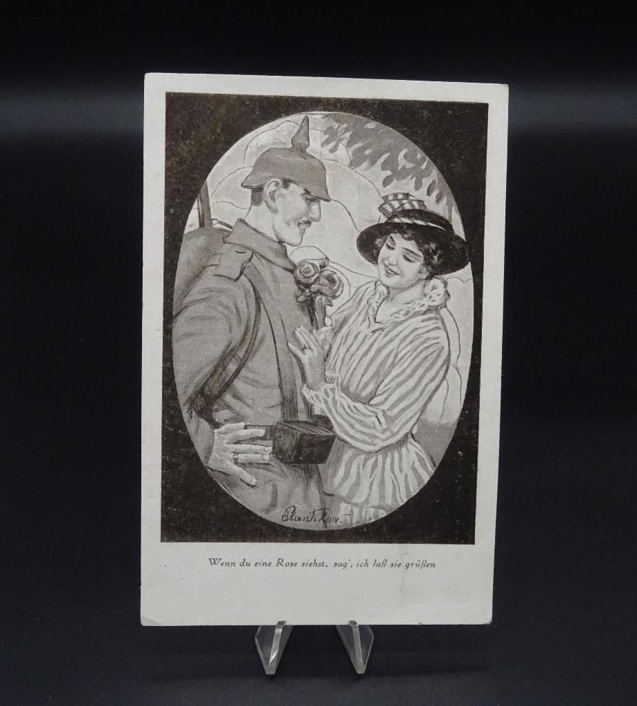 Duitse postkaart wo1 (190/1), Ophalen of Verzenden, Landmacht, Foto of Poster