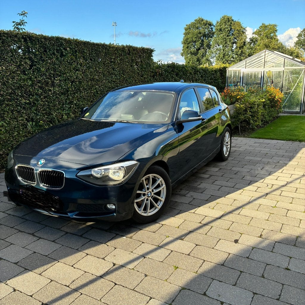 Bmw 116d, Auto's, Euro 5, Zwart, Blauw, Leder