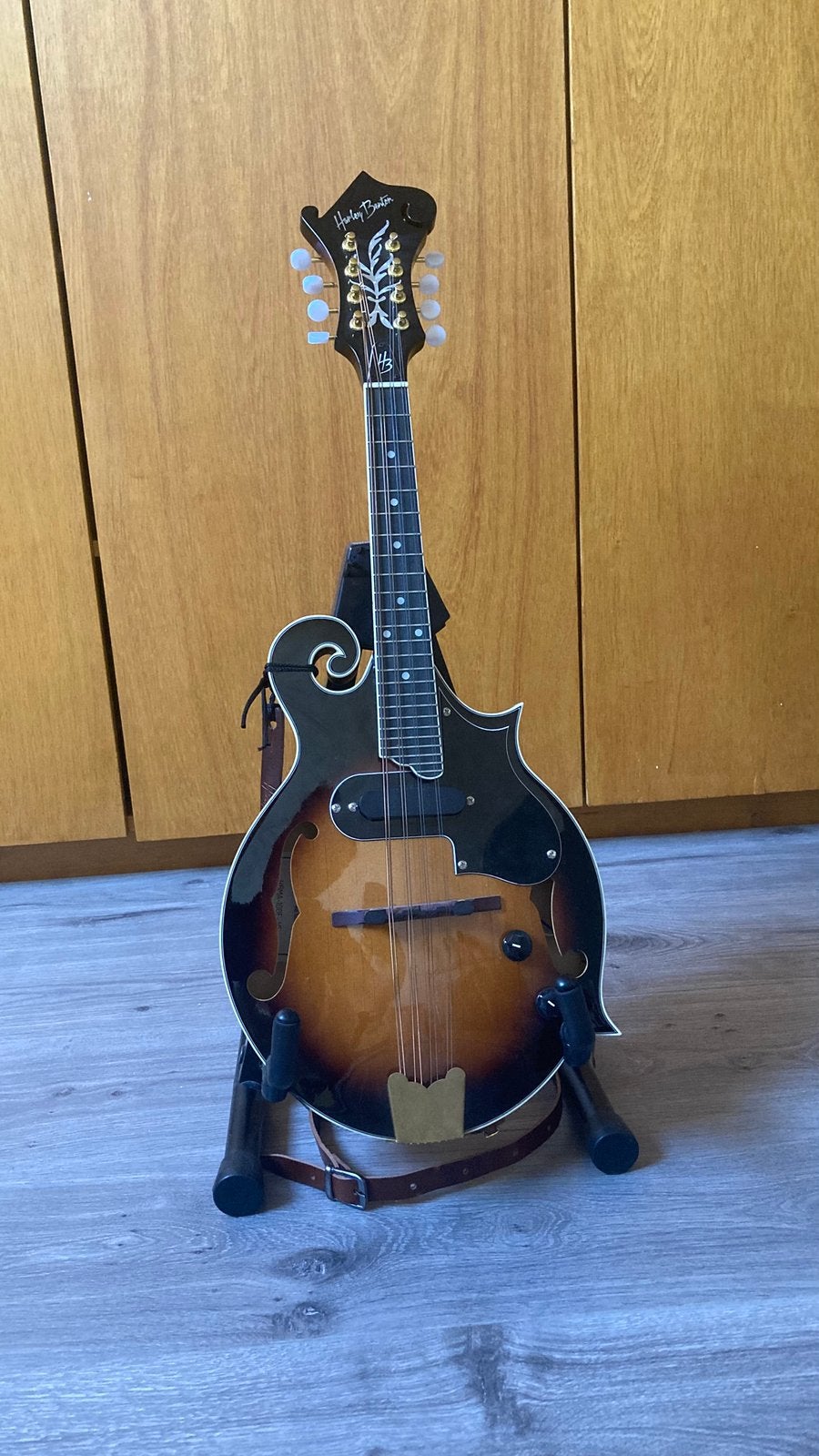 F-style mandoline Harley Benton met Pickup, Muziek en Instrumenten, Ophalen, Zo goed als nieuw