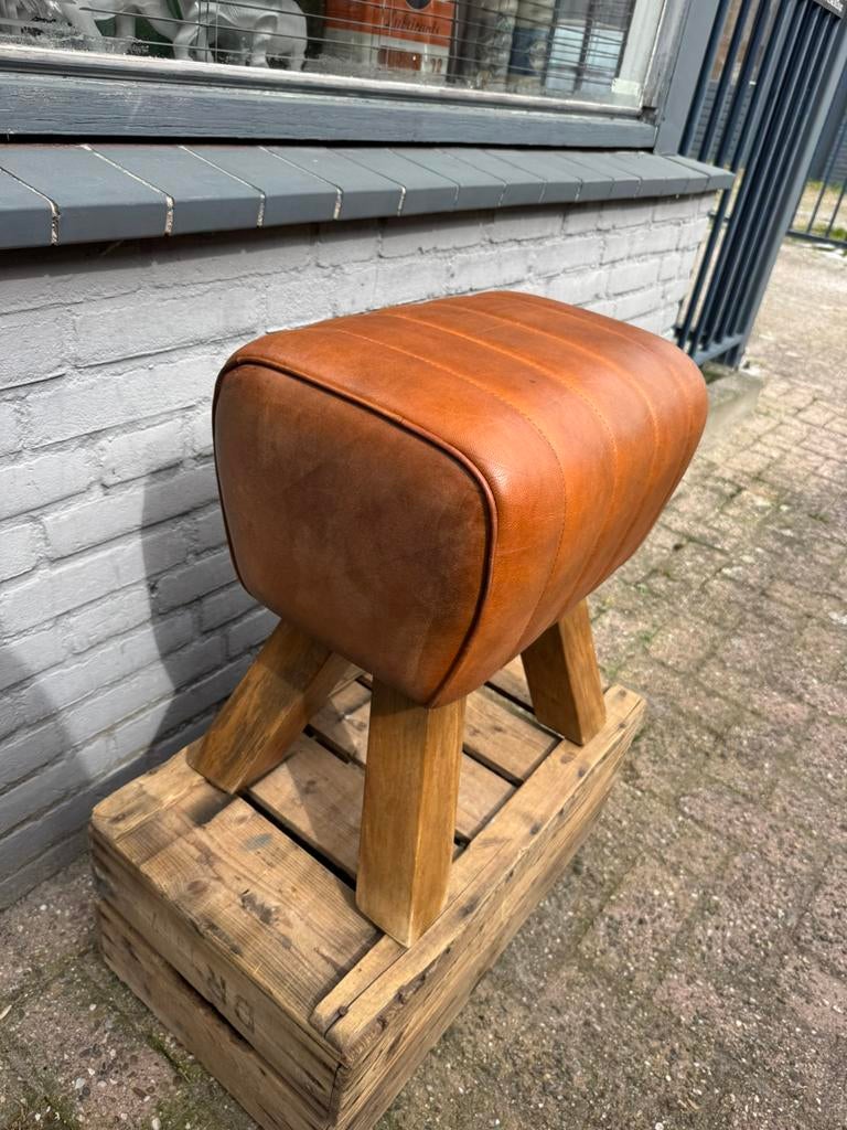 Tabouret/pouf/Turnbok vintage, Enlèvement, Comme neuf, Bois