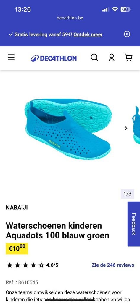 Waterschoenen maat 31/32 nabaiji decathlon, Tuin en Terras, Ophalen