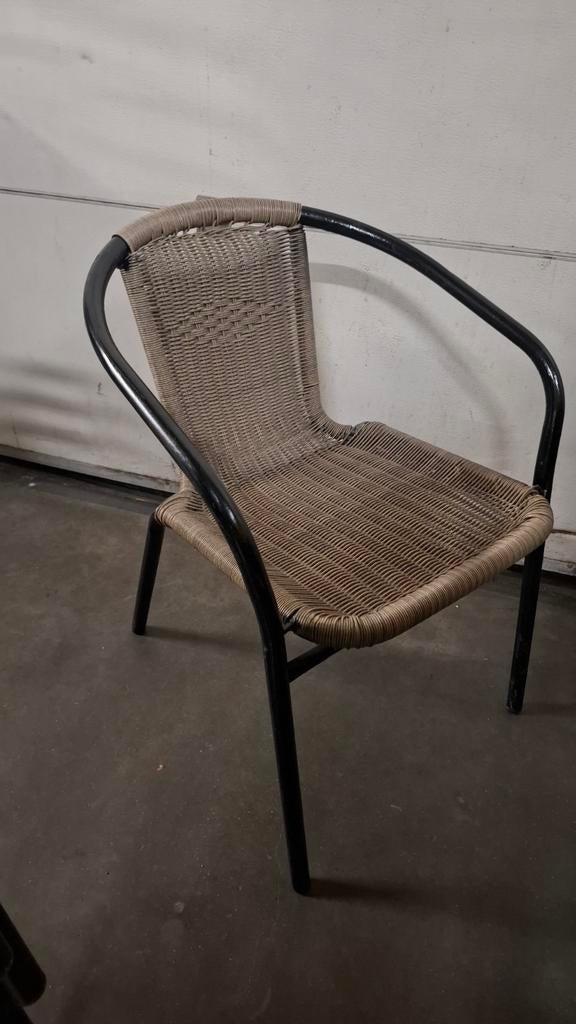 32 terras horeca stoelen stapelbaar wicker partij, Ophalen of Verzenden, Kunststof, Stapelbaar