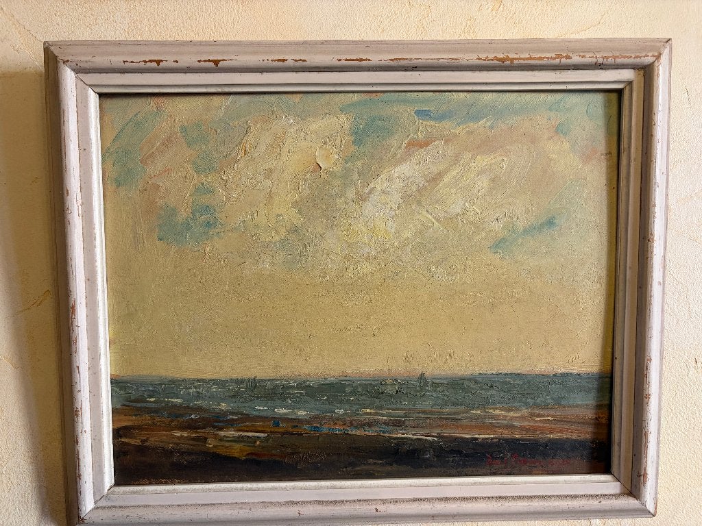 schilderij zee, Antiek en Kunst, Ophalen, Klassiek, Gesigneerd, Maritiem / water