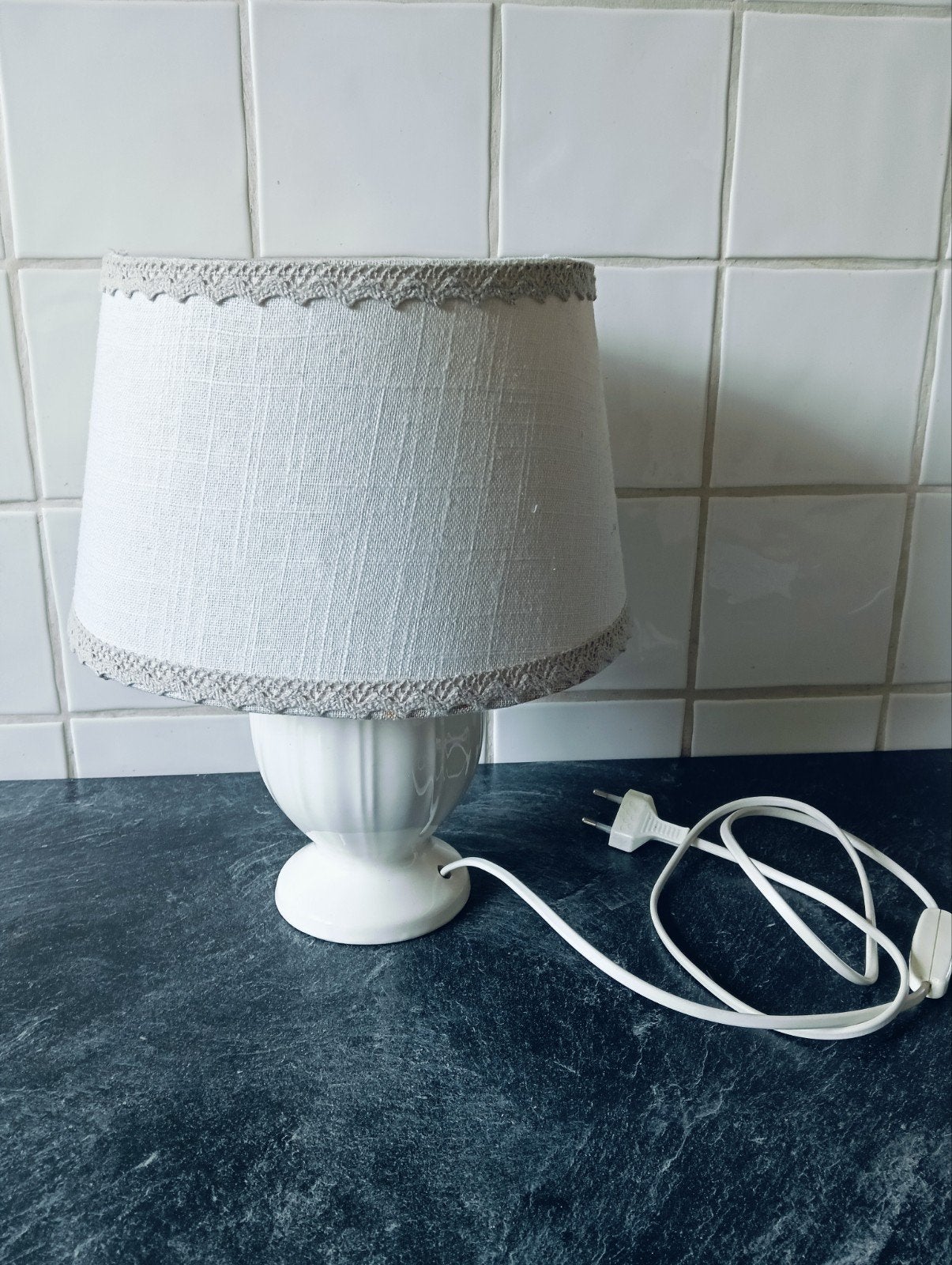 Tafellamp met keramische voet, Ophalen of Verzenden