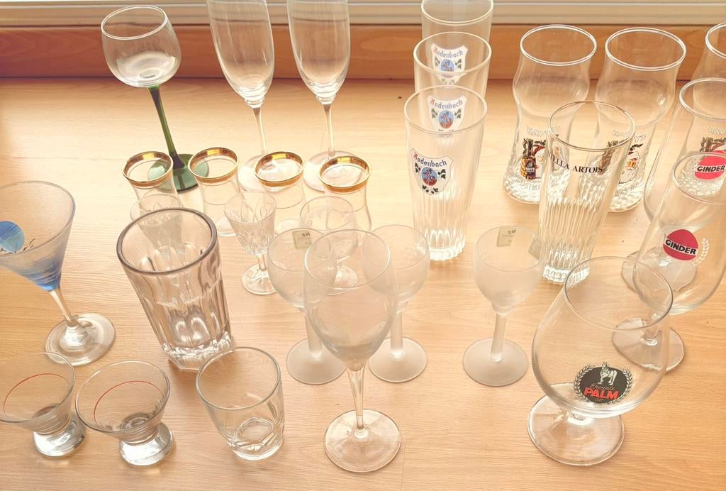 Verres vintage variés, Collections, Enlèvement ou Envoi, Utilisé, Autres types