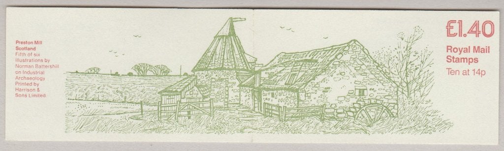 GB 1981 Carnet de 1,40£ SG FM1A Preston Mill **, Envoi, Non oblitéré