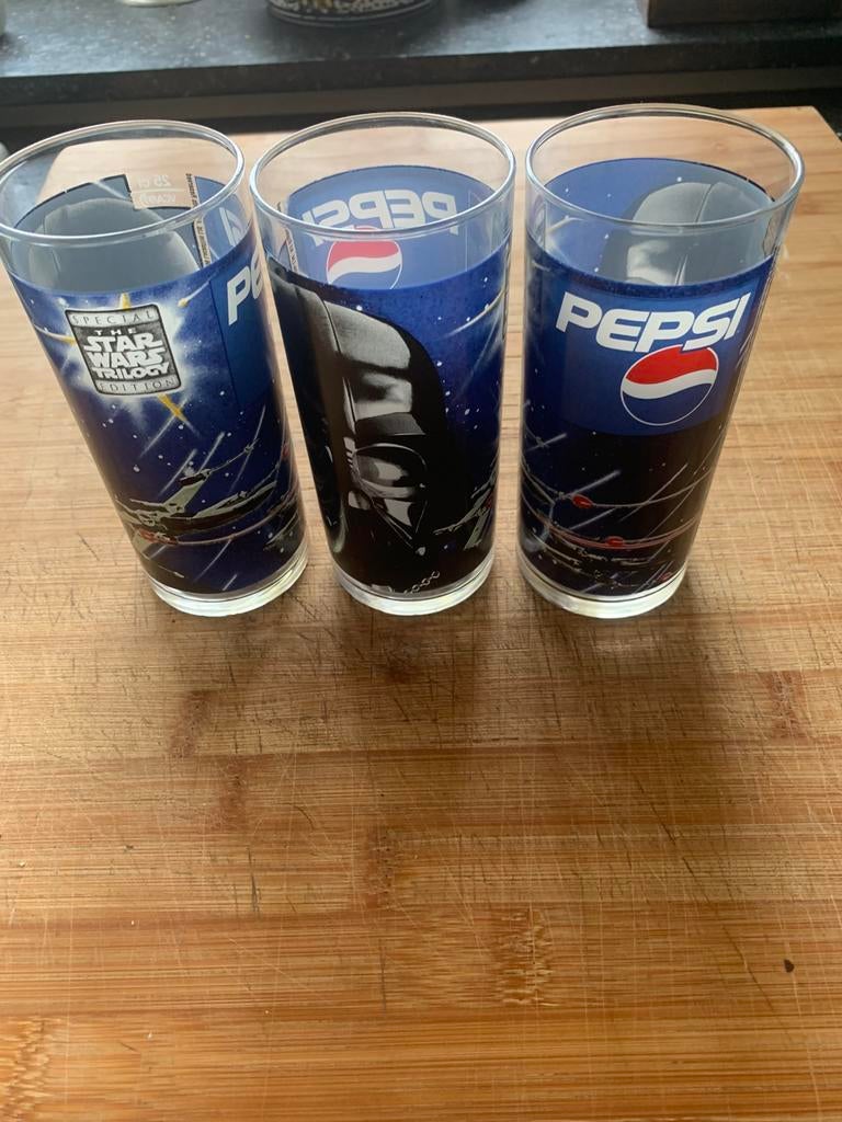Star wars lot de 3 verres, Collections, Star Wars, Comme neuf, Enlèvement