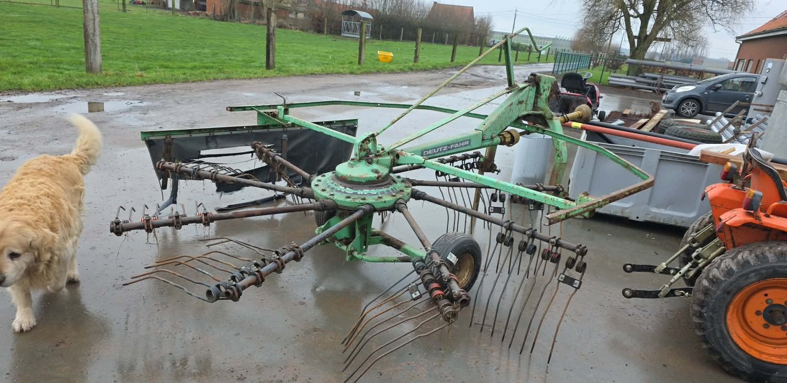 Onderdelen deutz hark, Ophalen