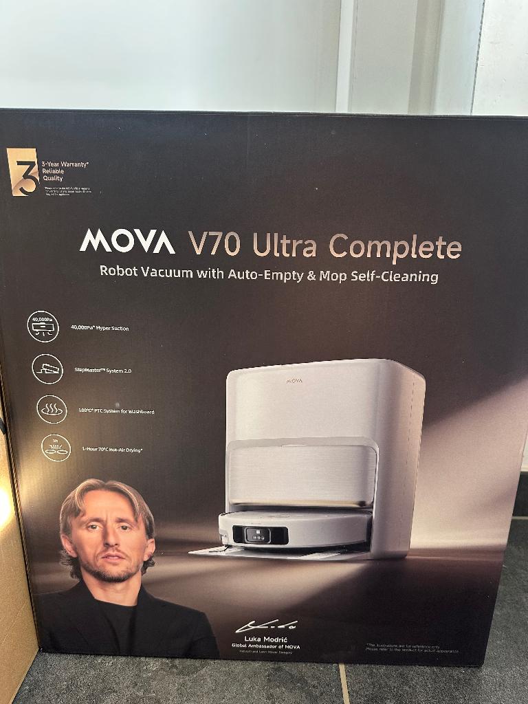 Mova V70 ultra complete aspirateur robot, Electroménager, Neuf, Réservoir, Aspirateur robot, Navigation intelligente
