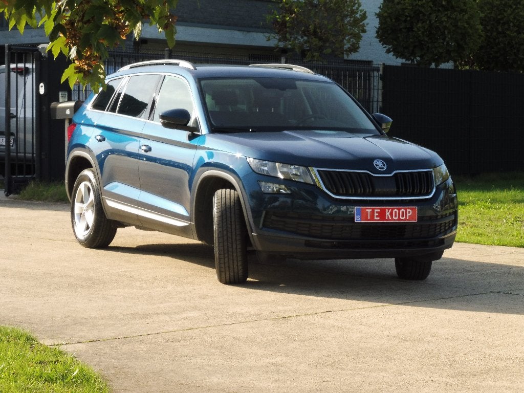 Skoda Kodiaq, 2.0TDI, 2021, Automaat, 7 zit, Keyless Go, ..., Auto's, Stof, 2000 kg, Blauw, 7 zetels