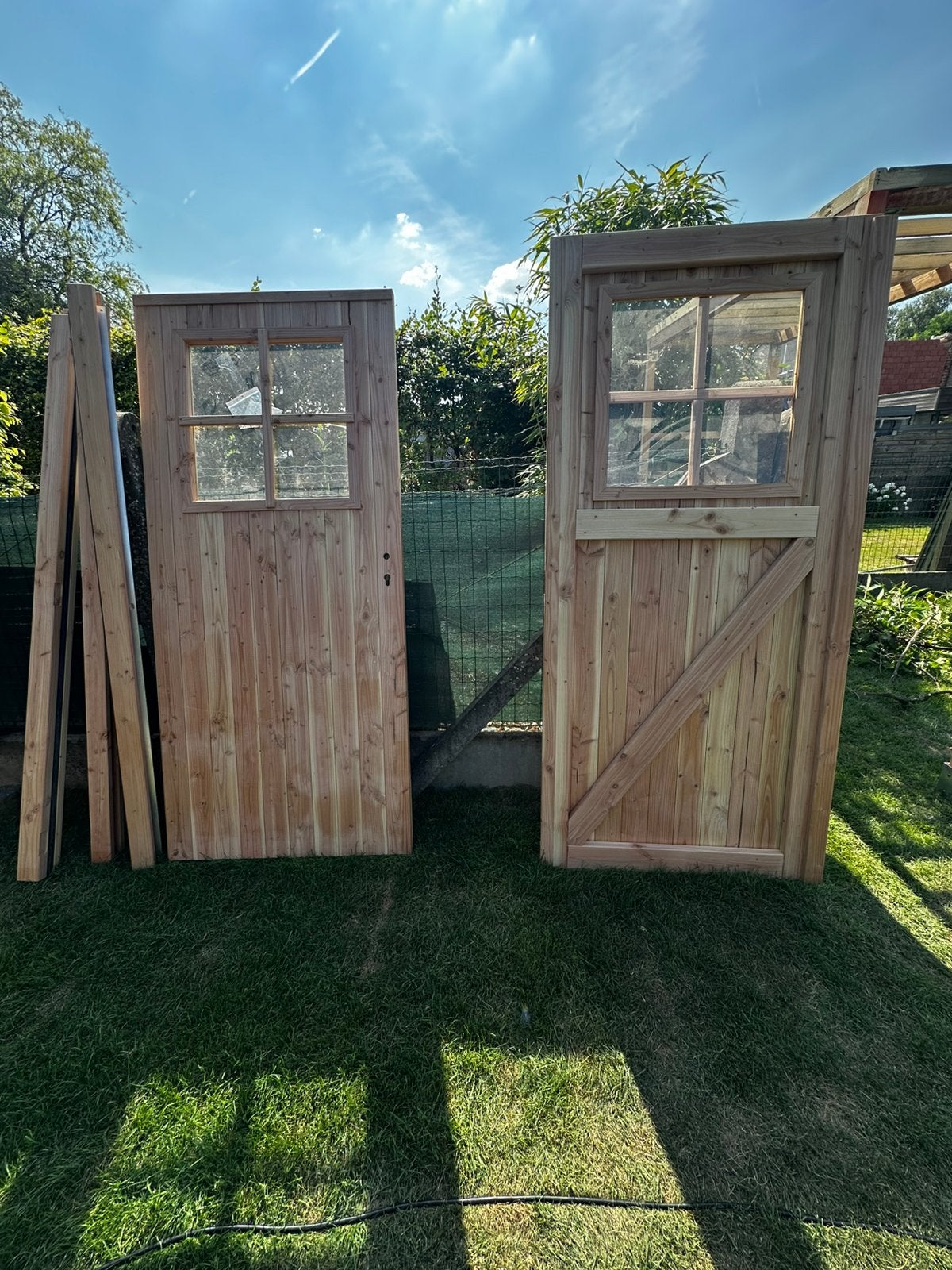 Douglas dubbele tuinhuis deur 400euro, Tuin en Terras, Ophalen, Nieuw, Minder dan 250 cm, Tuinhuis