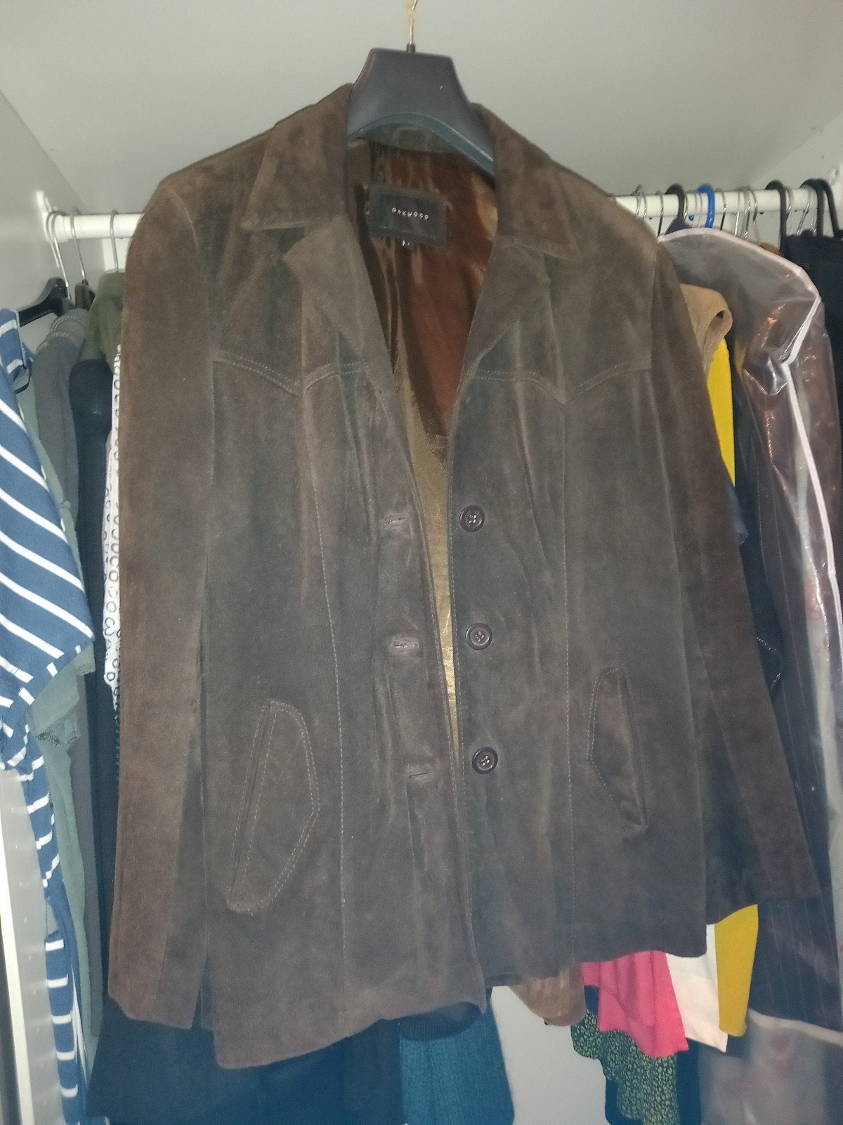 Dames vest maat   large merk oakwood, Kleding | Heren, Kostuums en vesten, Oakwood, Bruin, Ophalen of Verzenden, Gedragen