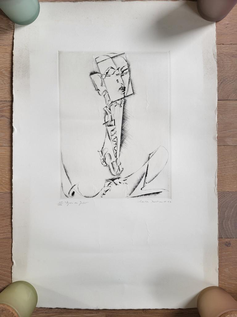 Gravure Gaston Bertrand 15/150
L'homme au Jabot (1964), Antiquités & Art, Enlèvement ou Envoi