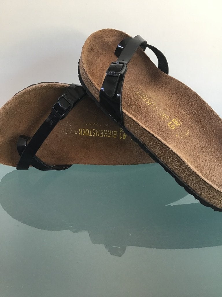 Birkenstock 41 Piazza | zwart | slippers | Gratis verzenden, Slippers, Verzenden, Zwart, Zo goed als nieuw