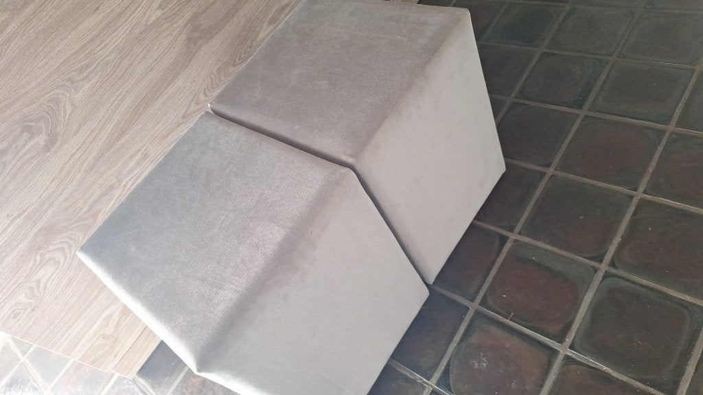 2 nachtkastjes Velvet Grey 40 x 45 x 54cm, Enlèvement, Neuf, Verre, Moins de 55 cm