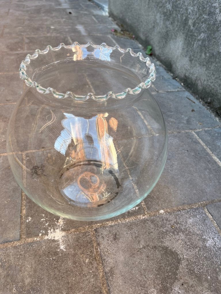 vase en verre avec ouverture décorative - gobelet, Maison & Meubles, Accessoires pour la Maison | Vases, Enlèvement ou Envoi