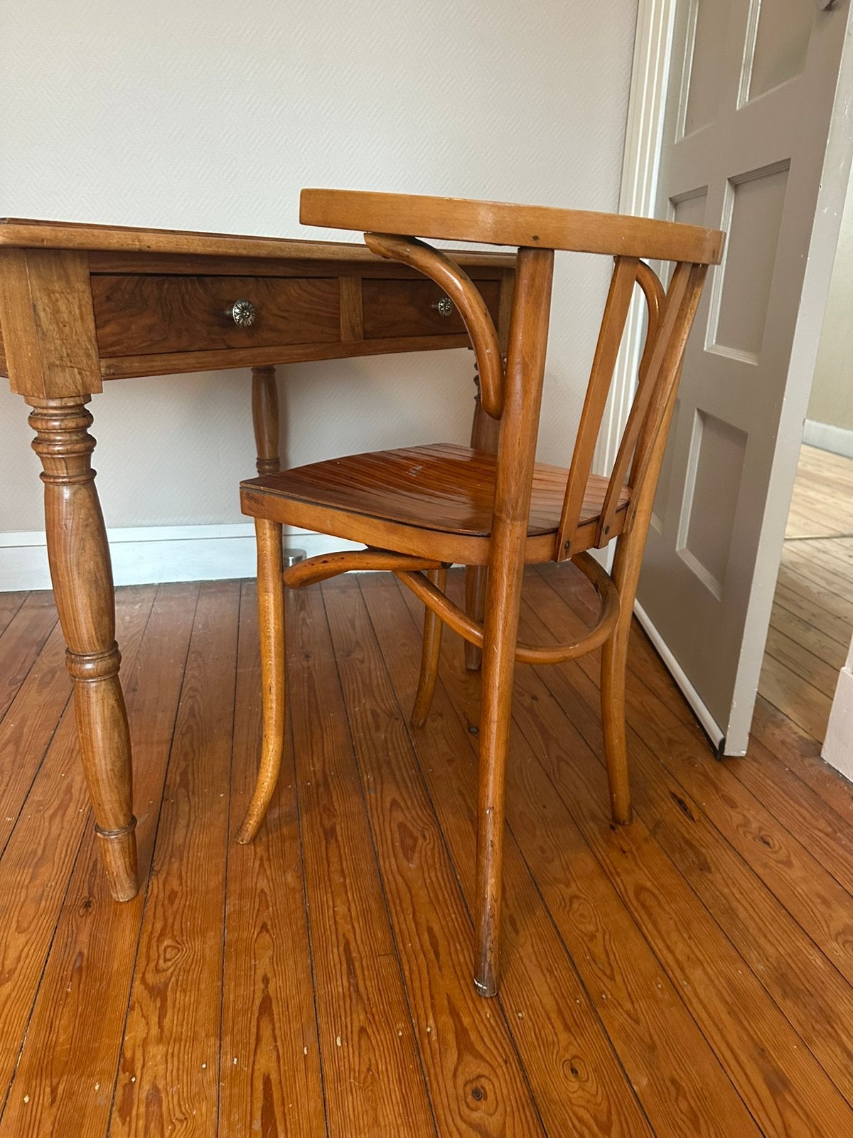 Vintage bureau + stoel, Ophalen