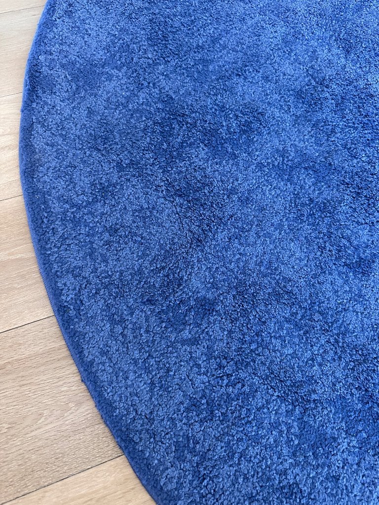 Kobaltblauw tapijt, 150 à 200 cm, Rond, 150 à 200 cm, Comme neuf