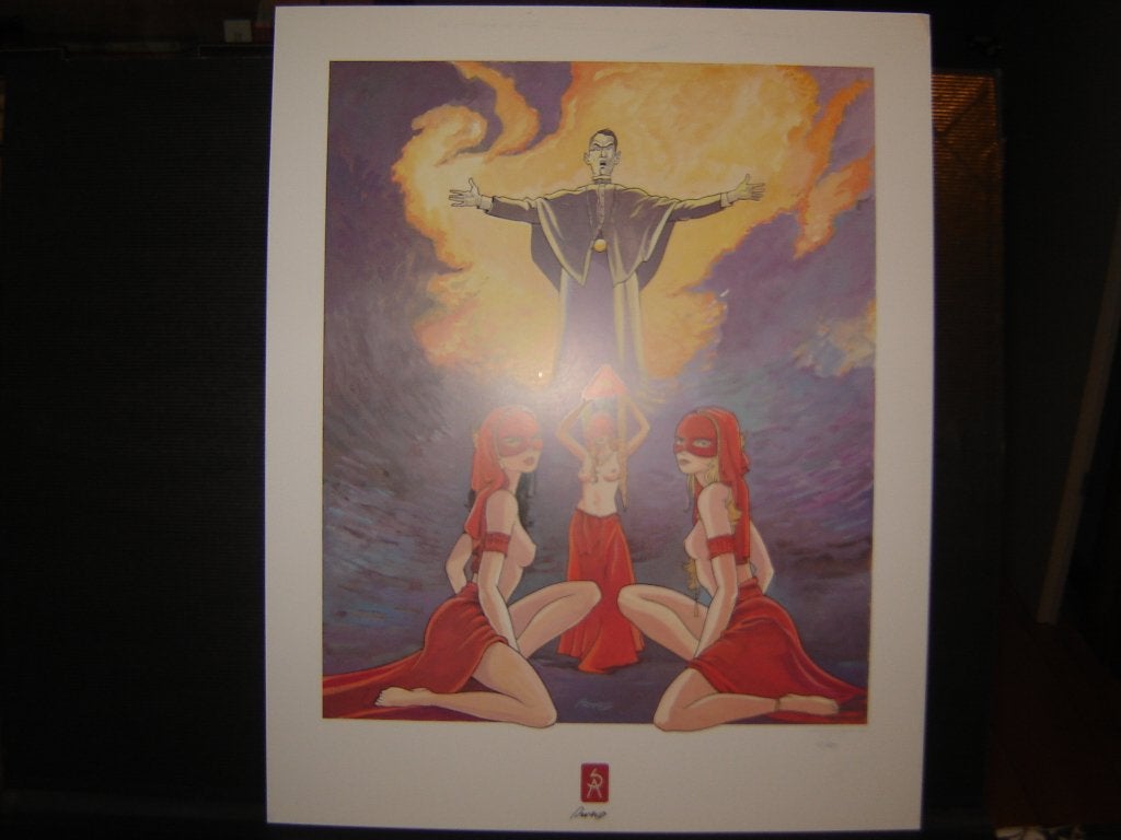 Litho De droomjagers / Armaud genummerd - gesigneerd., Verzenden, Overige figuren, Zo goed als nieuw, Plaatje, Poster of Sticker