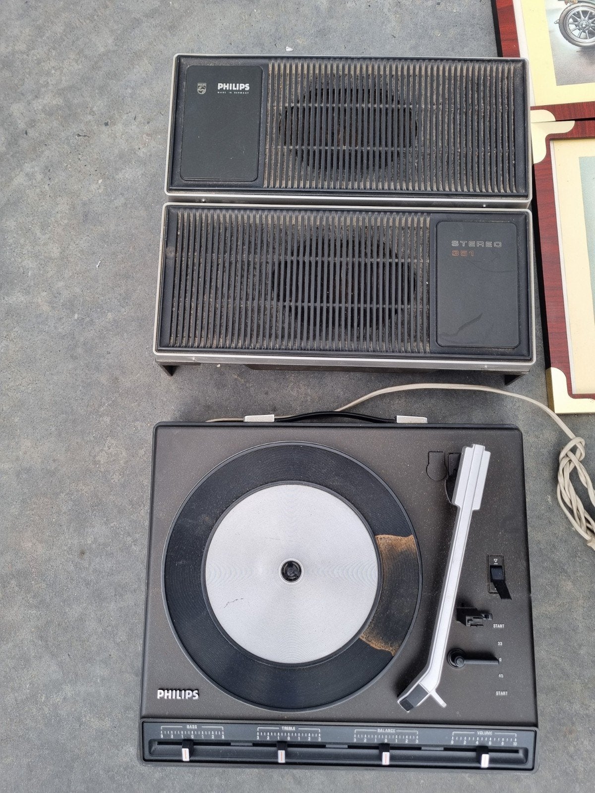Platine vinyle philips avec haut parleurs, Enlèvement ou Envoi, Philips