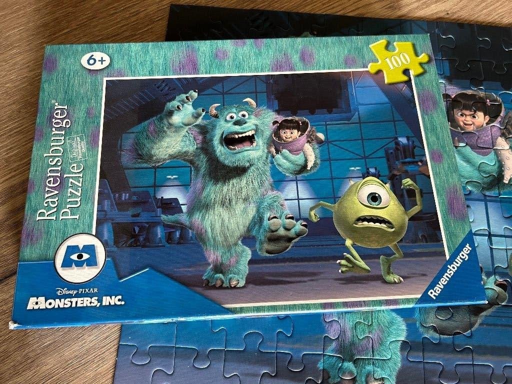 Puzzel Ravensburger Monsters Inc 100 stukjes, Ophalen of Verzenden, Meer dan 50 stukjes, Zo goed als nieuw