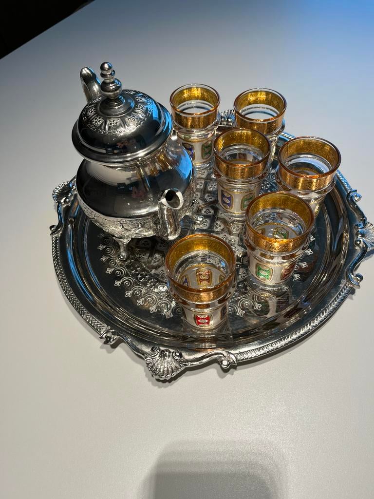 Nieuwe Marokaanse theeset, Huis en Inrichting, Keuken | Servies, Ophalen, Overige materialen, Nieuw, Overige stijlen