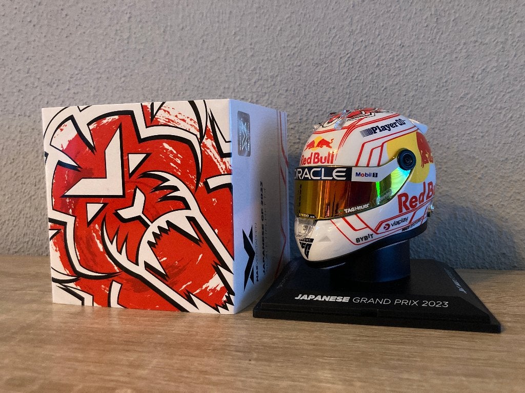 Max Verstappen 1:4 helm Japan GP 2023 Red Bull Racing RB19, Ophalen of Verzenden, Nieuw, Formule 1