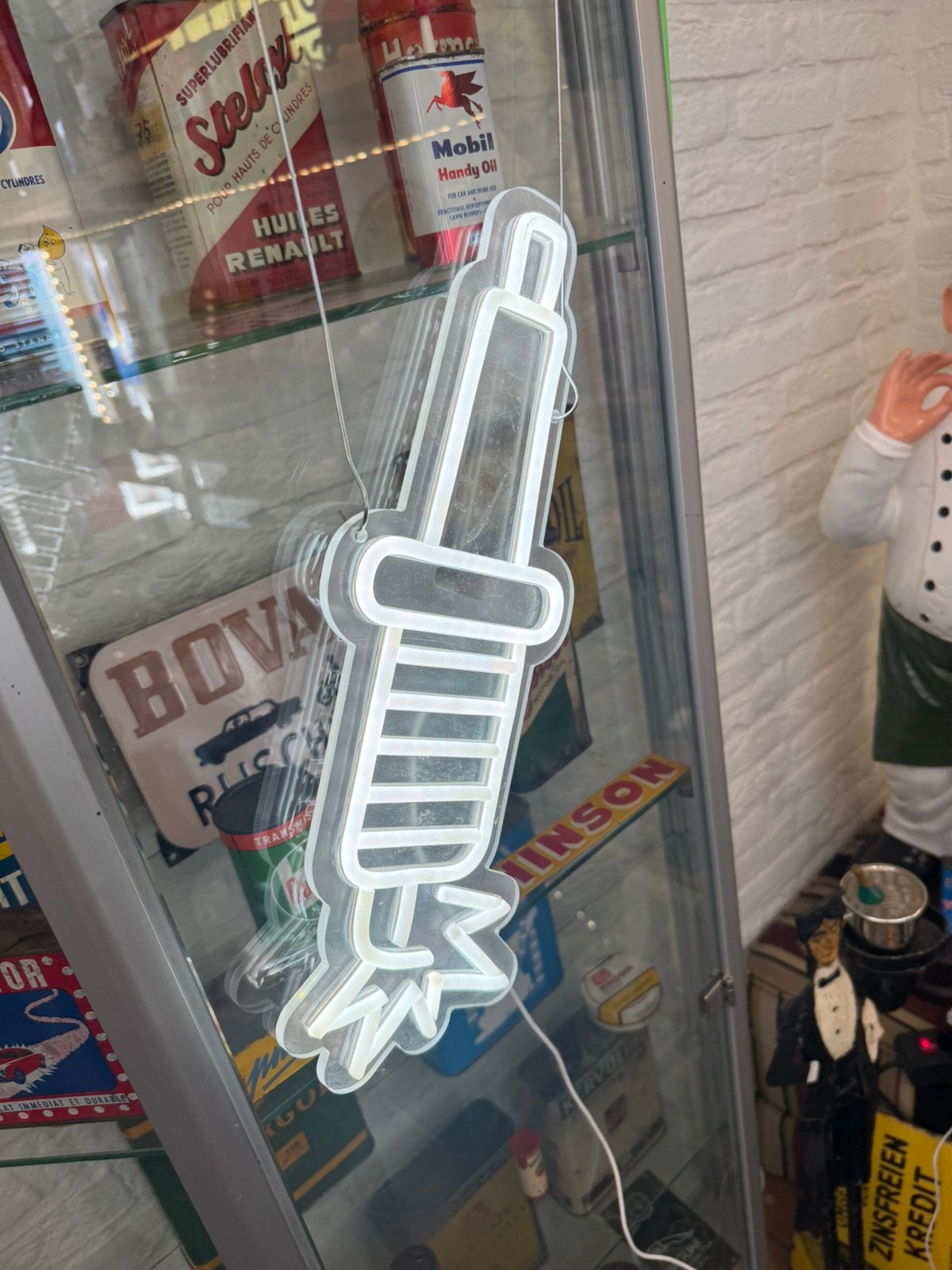 Bougie reclame NeoN led verlichting, Ophalen of Verzenden, Zo goed als nieuw, Reclamebord