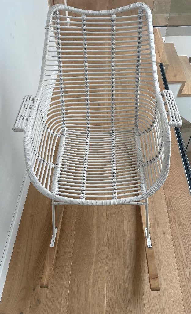 Schommelstoel wit, Huis en Inrichting, Ophalen, Gebruikt, Wit, Hout