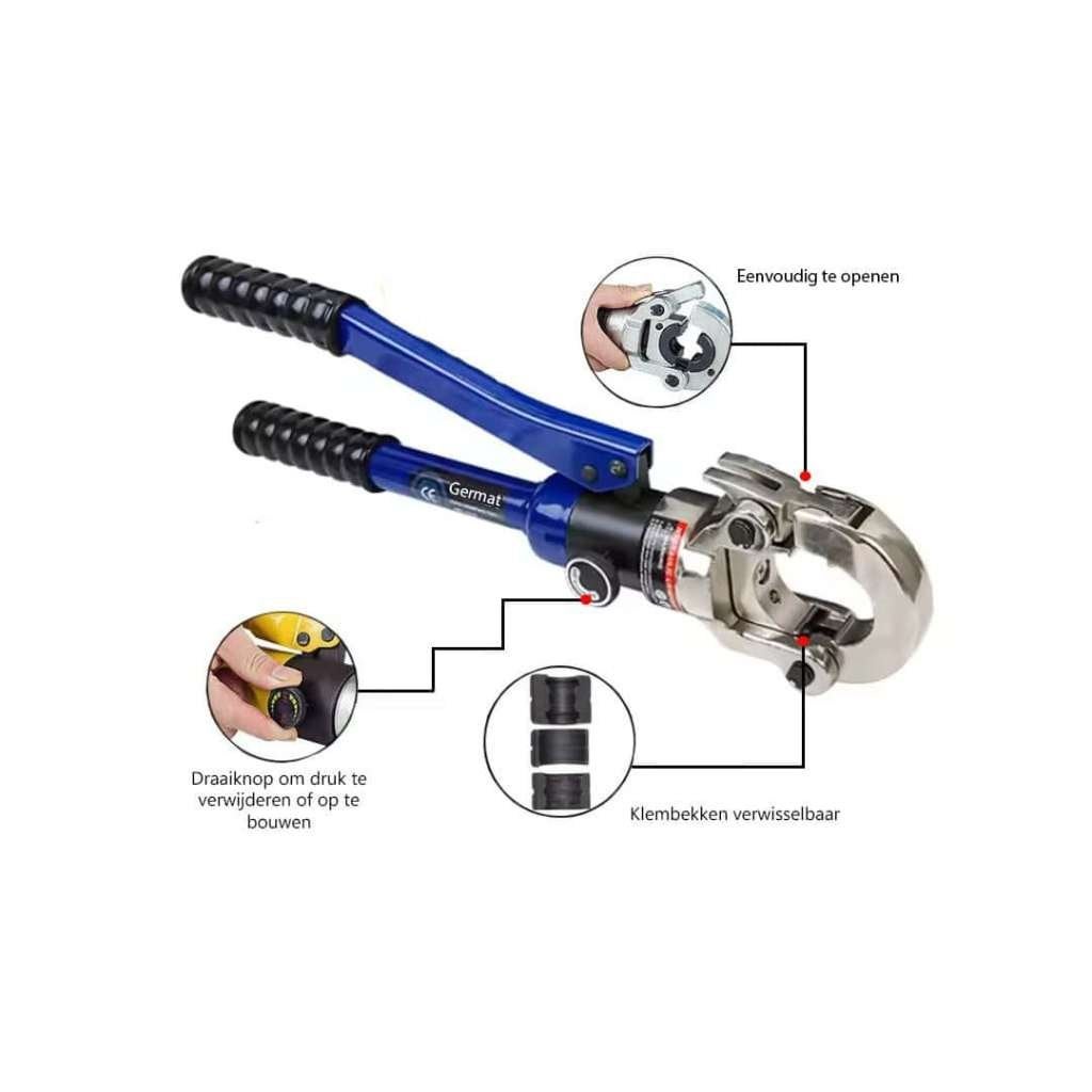 Pince à sertir hydraulique GERMAT 1, Enlèvement ou Envoi, Neuf, Caoutchouc, Jaune