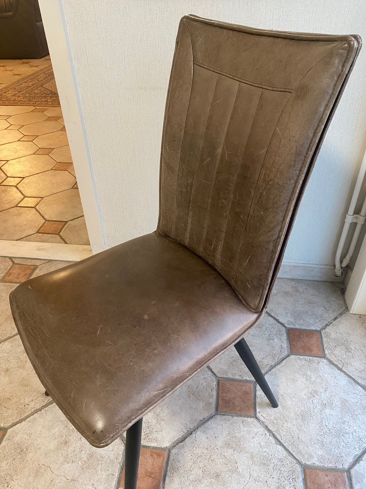 Stoelen, Maison & Meubles, Brun, Enlèvement, Utilisé, Cuir