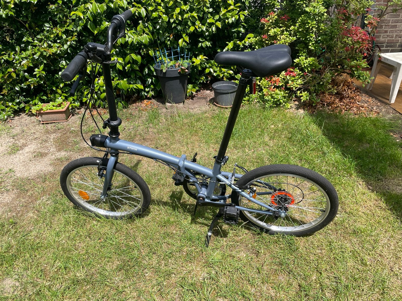 Plooifiets BTWIN kleur grijs, Fietsen en Brommers, 20 inch of meer, Versnellingen, Nieuw, Totaal opvouwbaar