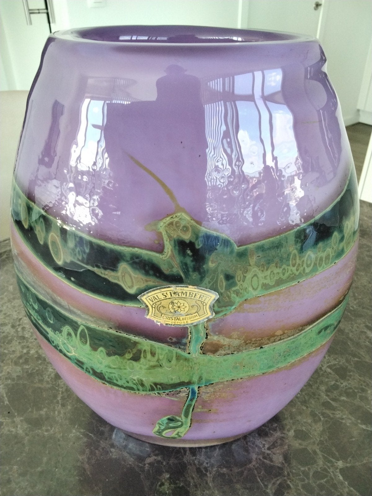 Vase Val Saint Lambert - Chute de cristal
créateur samuel He, Enlèvement ou Envoi