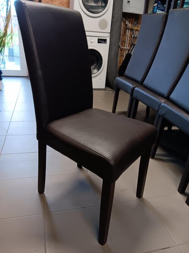 Lot de 6 chaises bistrot grises, Maison & Meubles, Chaises, Gris, Enlèvement, Bois, Bistrot
