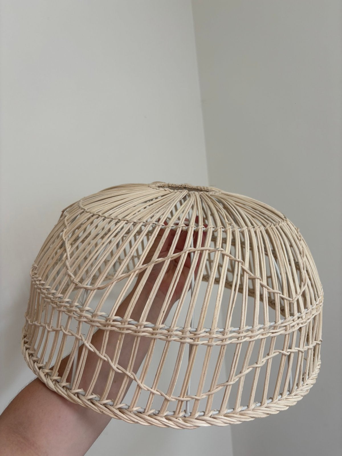 Hanglamp licht beige rotan maisons du monde, Ophalen of Verzenden, Zo goed als nieuw, Beige, Hanglamp