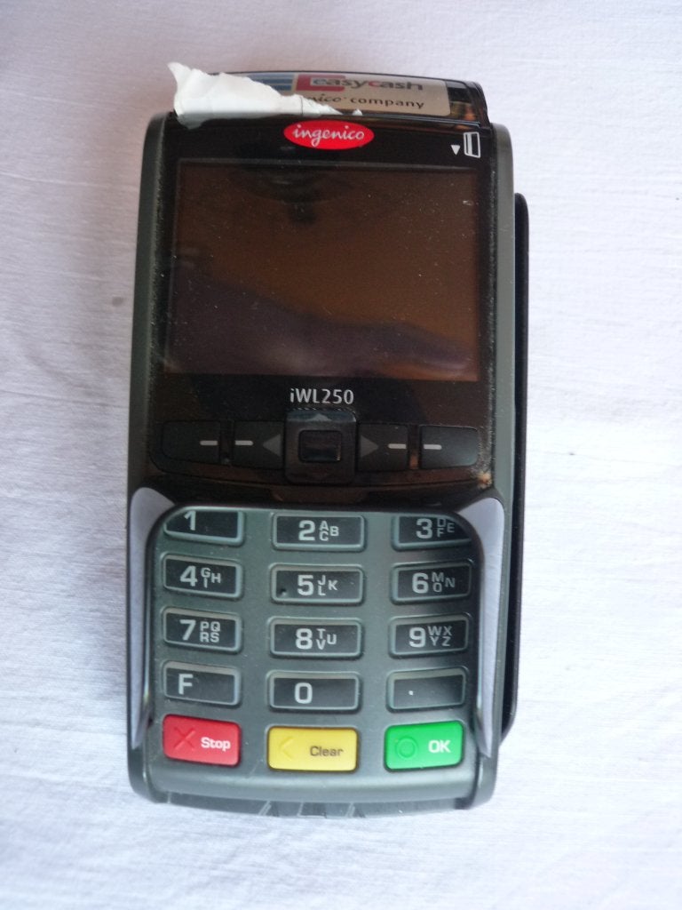 Ingenico IWL250 Bluetooth TPE-betaalterminal, Verzamelen, Elektronische Apparatuur, Ophalen of Verzenden, Computers en Rekenmachines