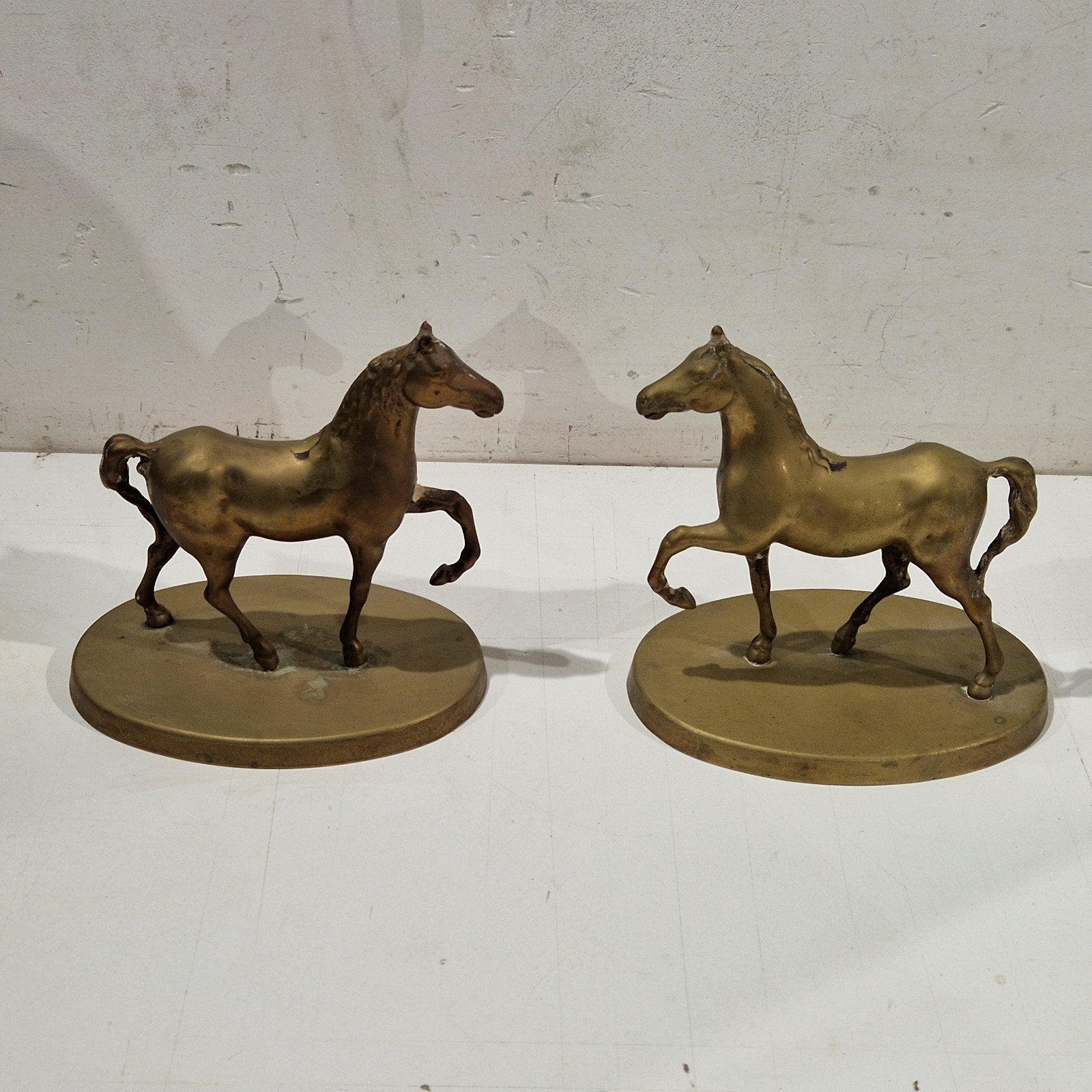 Koperen paarden boeksteunen en of decoratief,  gestempeld, Antiek en Kunst, Ophalen of Verzenden, Koper