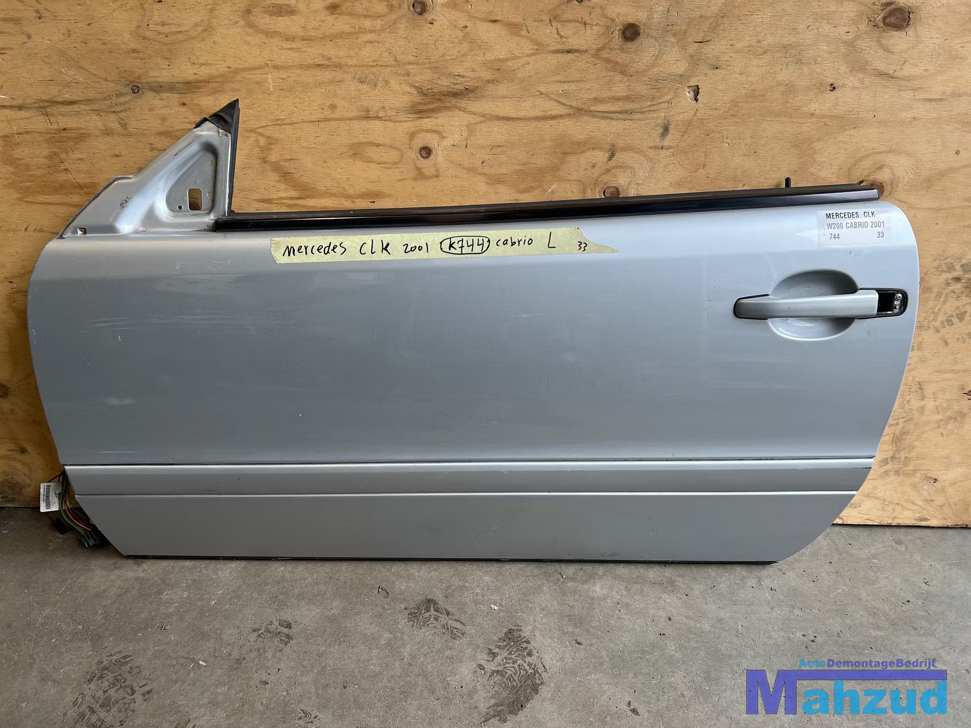 MERCEDES CLK W208 Zilver 744 links deur portier 1996-2002, Auto-onderdelen, Gebruikt, Mercedes-Benz AG, Deur, Mercedes-Benz