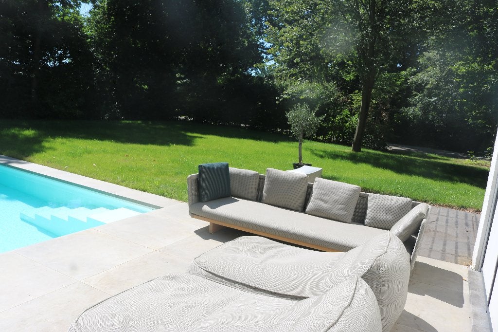 Exclusieve Paola Lenti outdoor sofa met 2 lounge-zitzakken, Enlèvement, Comme neuf