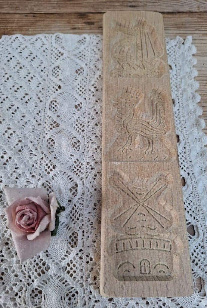 Beuken houten speculaasplank, zeilboot, vogel, molen, Gebruikt, -, -, Ophalen of Verzenden