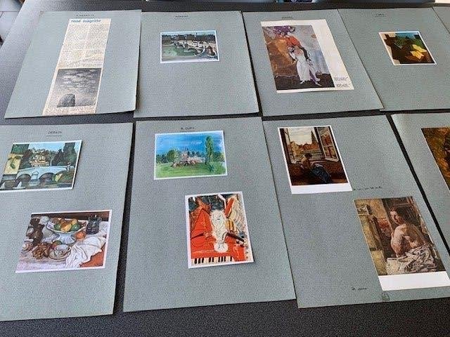 Oude collectie prenten Schilderkunst, Verzamelen, Ophalen of Verzenden, Gebruikt