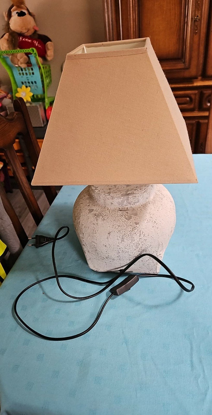 tafel lamp met steen onder, Ophalen