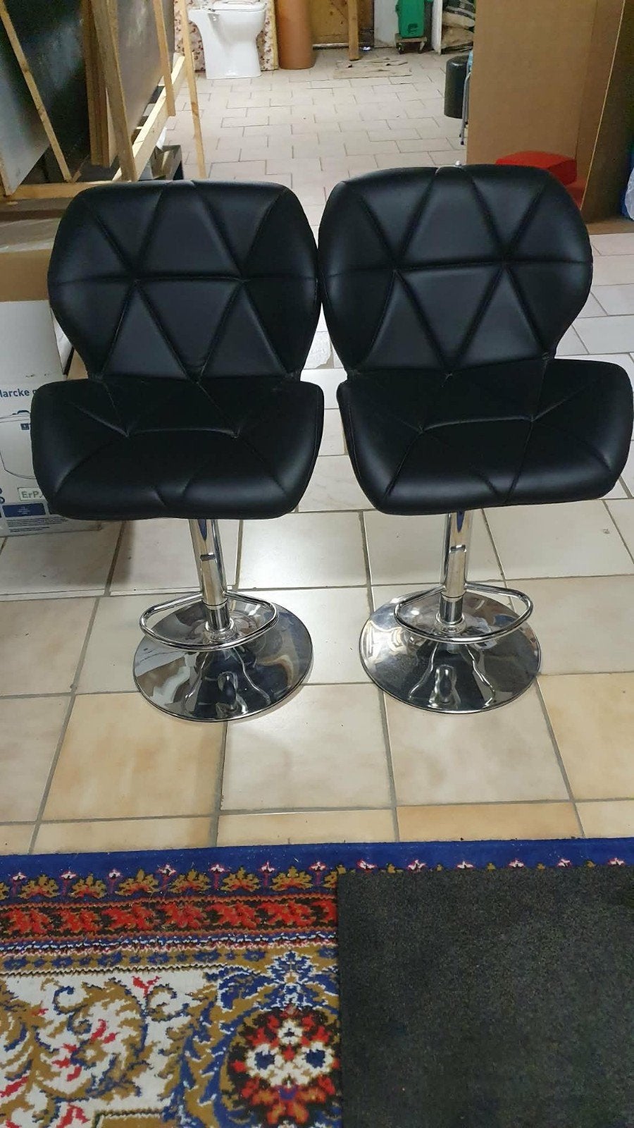 Tabouret de bar réglable 35 € piece, Maison & Meubles, 2 tabourets, Comme neuf, Cuir, Enlèvement