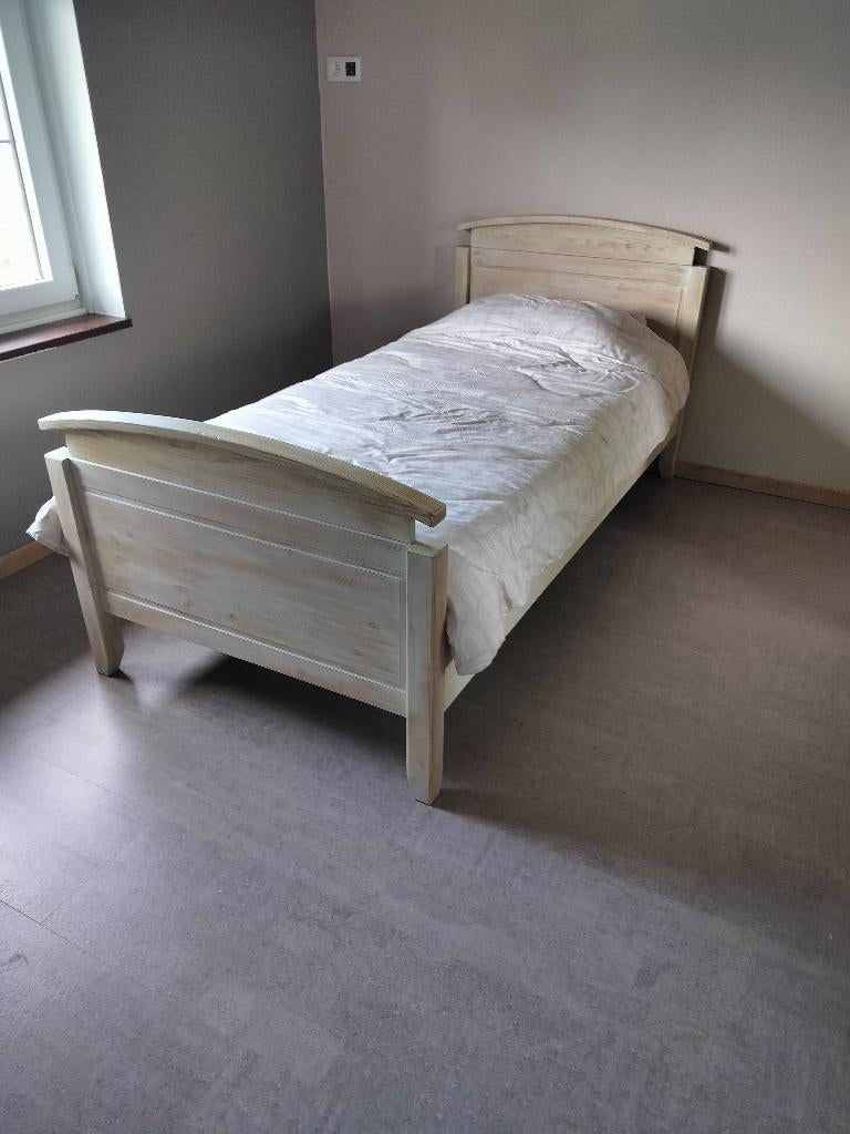 Chambre 1 personne, bois massif, pin, Enlèvement, Utilisé, Une personne