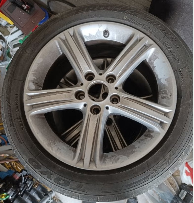 winterbanden set BMW, Ophalen, Gebruikt, Banden en Velgen, 17 inch