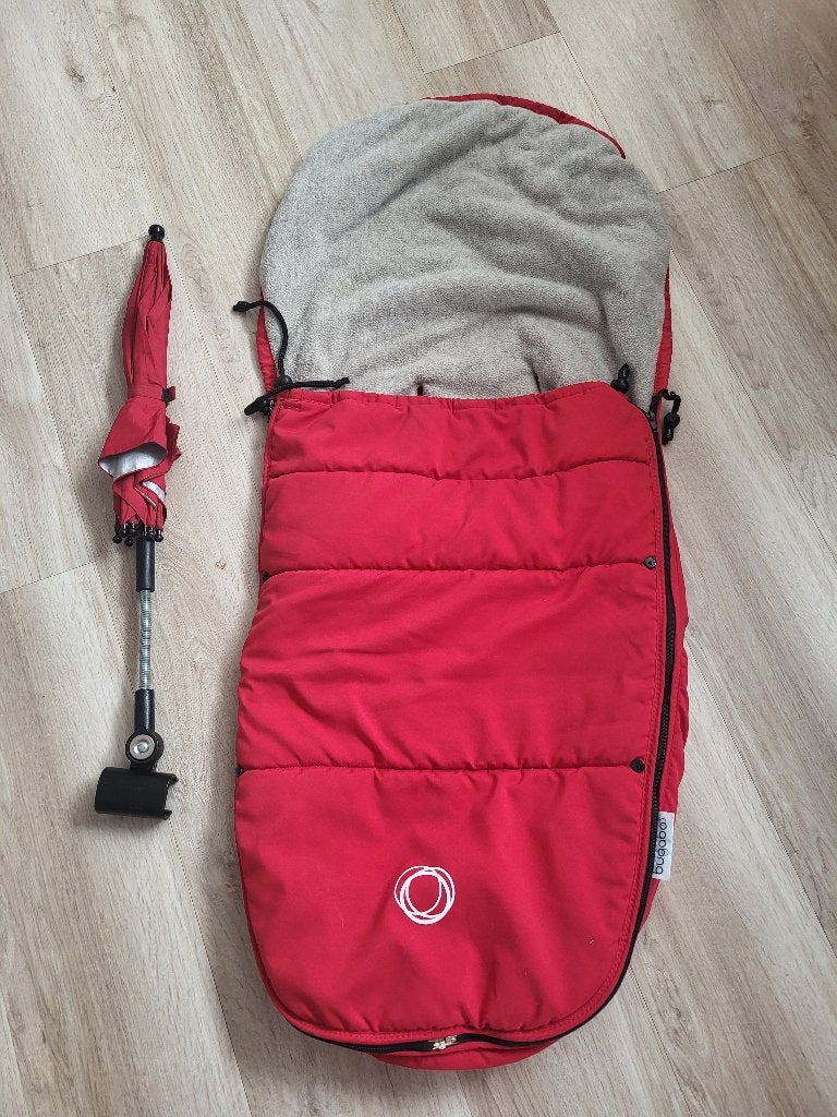 Bugaboo voetenzak en paraplu, Kinderen en Baby's, Kinderwagens en Combinaties, Ophalen, Zo goed als nieuw, Kinderwagen, Bugaboo