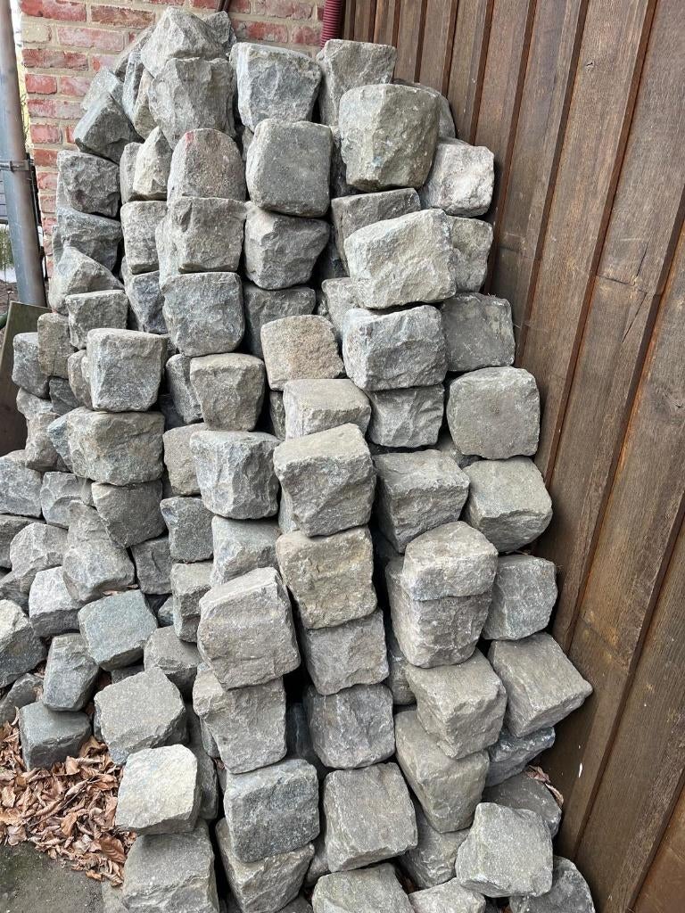 Belgisch porfier kassei 15x15, Tuin en Terras, Ophalen, Gebruikt