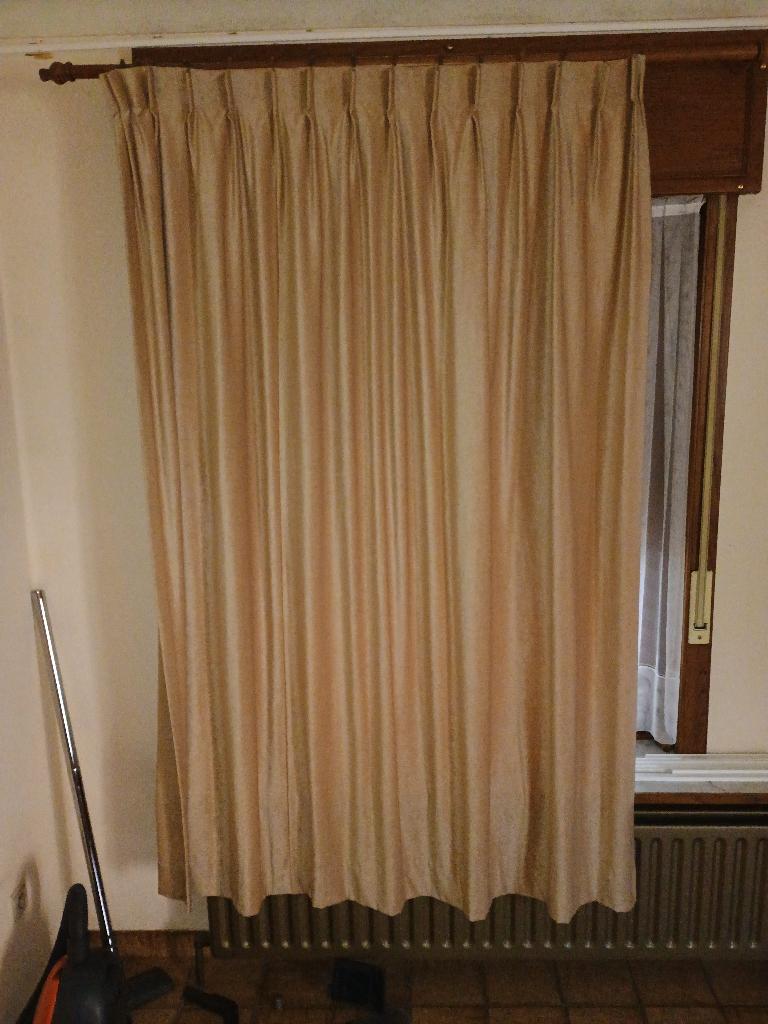 Gordijnen (bruin, beige, grijs, kleurenmix) - GRATIS, Huis en Inrichting, Stoffering | Gordijnen en Lamellen, Ophalen, Gebruikt