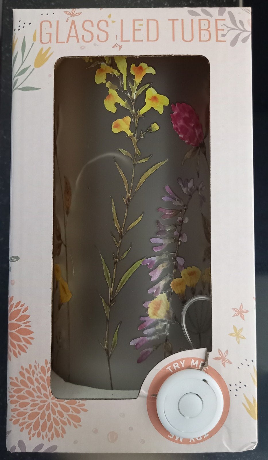 Decoratieve LED-lamp bloemenprint, Enlèvement ou Envoi, Neuf, Fonctionne sur piles