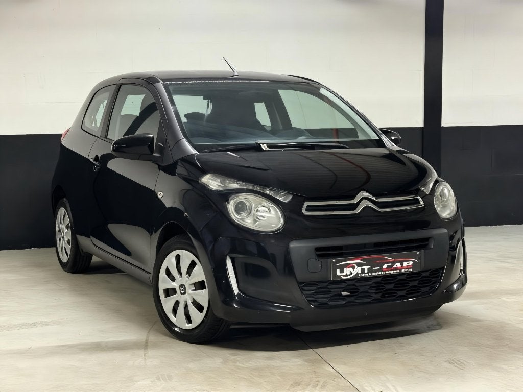 CITROEN C1 BLACK 1.2i NIEUWE DISTRIBUTIE/ AIRCO/GEKEURD/LEZ✅, Voorwielaandrijving, Euro 5, Stof, Zwart